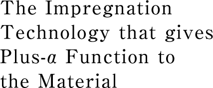 The Impregnation Technology that gives Plus-α Function to the Material